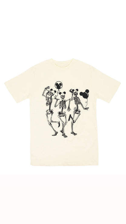 dancing skeletons crew shirt