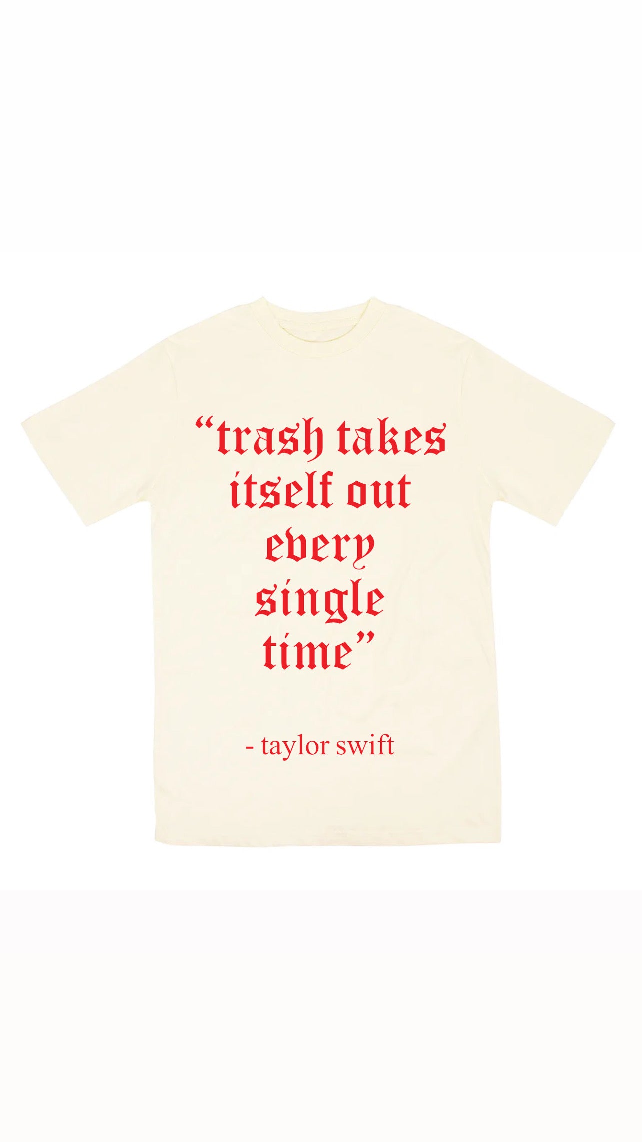 Taylor takes out the trash