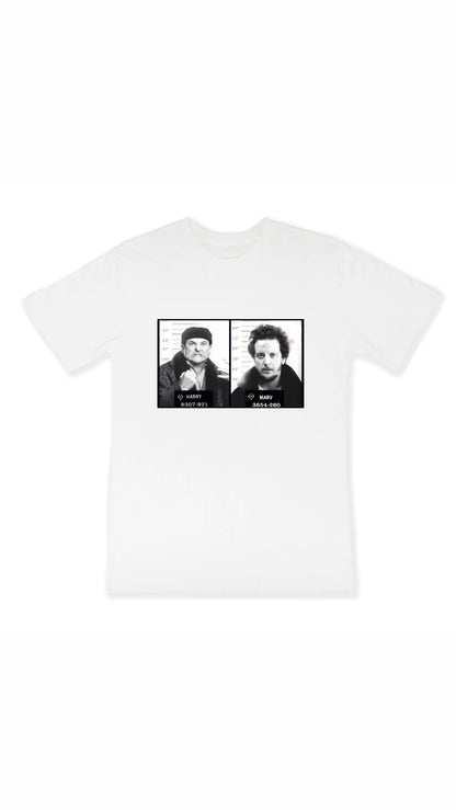 harry & marv mugshot crew neck shirt