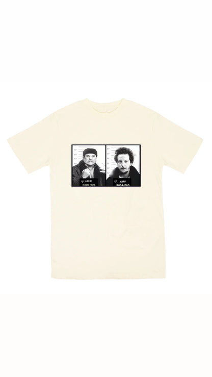 harry & marv mugshot crew neck shirt