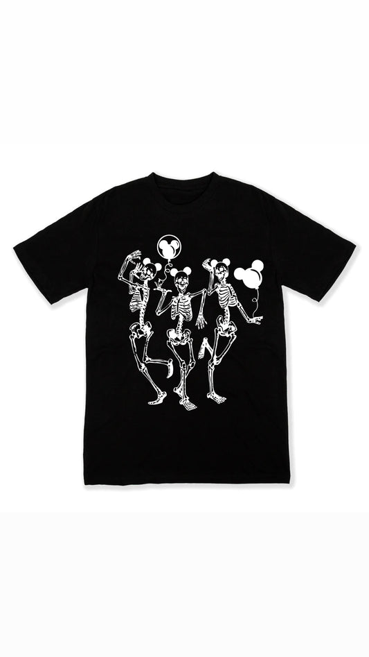 dancing skeletons crew shirt